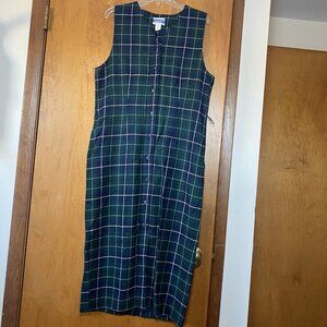 Pendleton Vintage Women's Size 8 Plaid Tartan Wool Dress - Missing Belt